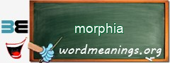 WordMeaning blackboard for morphia